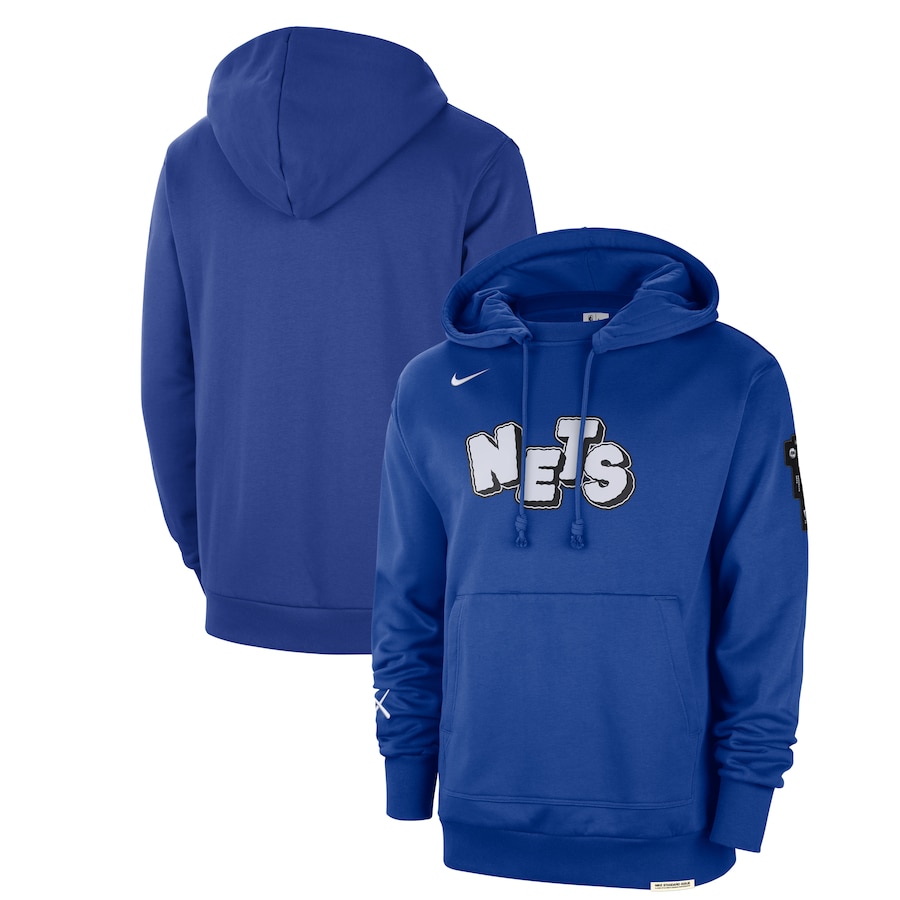 Men's Brooklyn Nets Blue 2023/24 City Edition Courtside Standard Issue Nike Pullover Hoodie