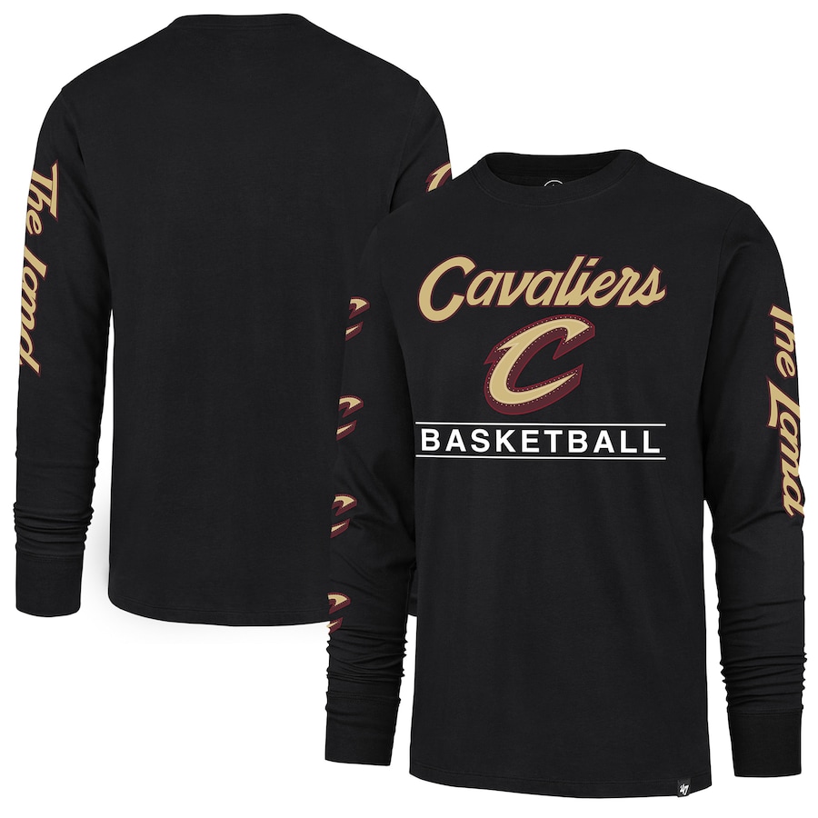 Men's Cleveland Cavaliers '47 Black 2023/24 City Edition Triplet Franklin Long Sleeve T-Shirt Men's Cleveland Cavaliers '47 Black 2023/24 City Edition Triplet Franklin Long Sleeve T-Shirt