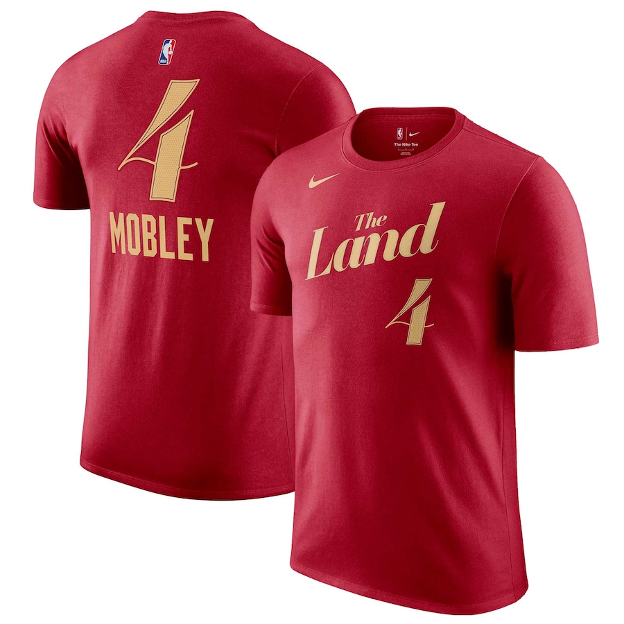 Men's Cleveland Cavaliers Evan Mobley Wine 2023/24 City Edition Nike T-Shirt