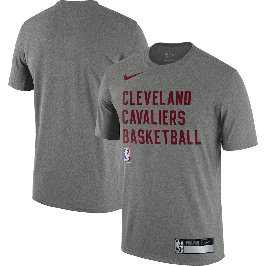 Men's Cleveland Cavaliers Heather Gray 2023/24 Sideline Legend Performance Practice Nike T-Shirt