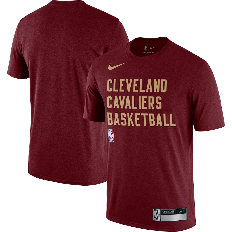 Men's Cleveland Cavaliers Wine 2023/24 Sideline Legend Performance Practice Nike T-Shirt Men's Cleveland Cavaliers Wine 2023/24 Sideline Legend Performance Practice Nike T-Shirt