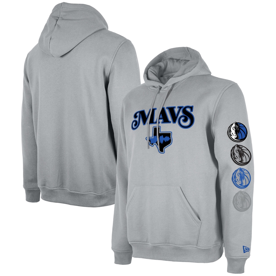 Men's Dallas Mavericks Gray 2023/24 City Edition New Era Pullover Hoodie