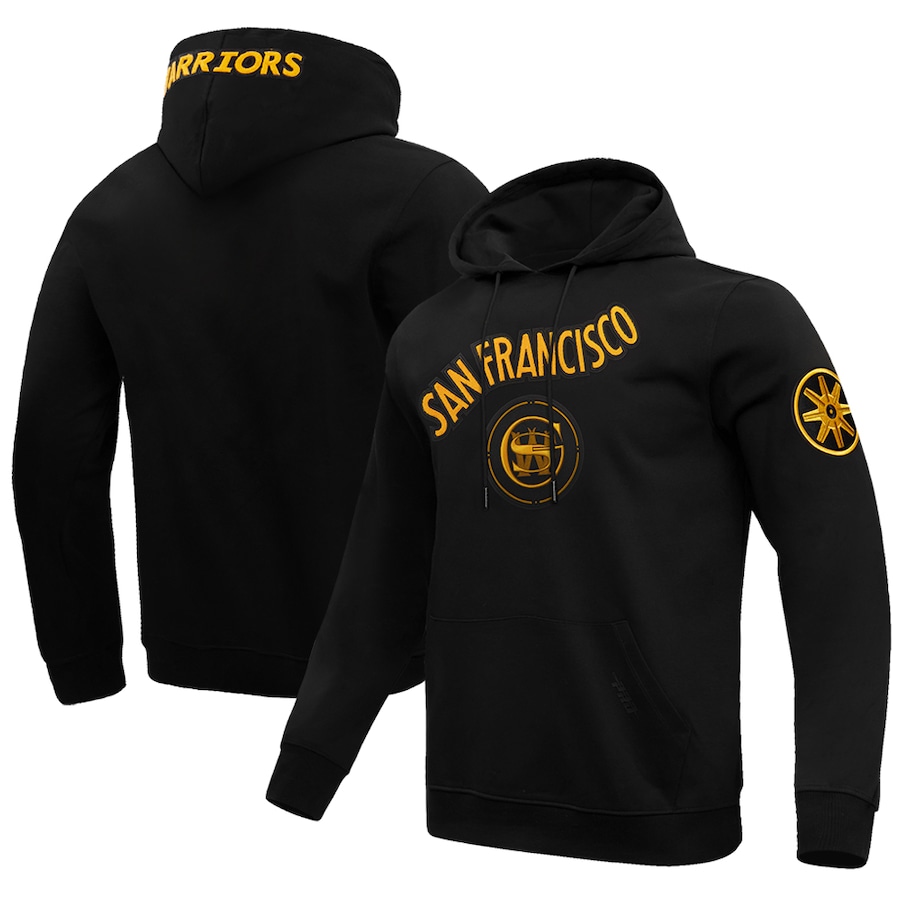 Men's Golden State Warriors Black 2023/24 City Edition Pro Standard Pullover Hoodie Men's Golden State Warriors Black 2023/24 City Edition Pro Standard Pullover Hoodie