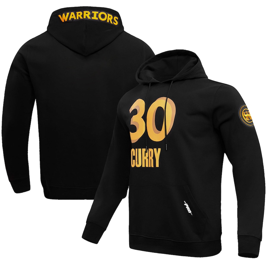 Men's Golden State Warriors Stephen Curry Black 2023/24 City Edition Pro Standard Pullover Hoodie