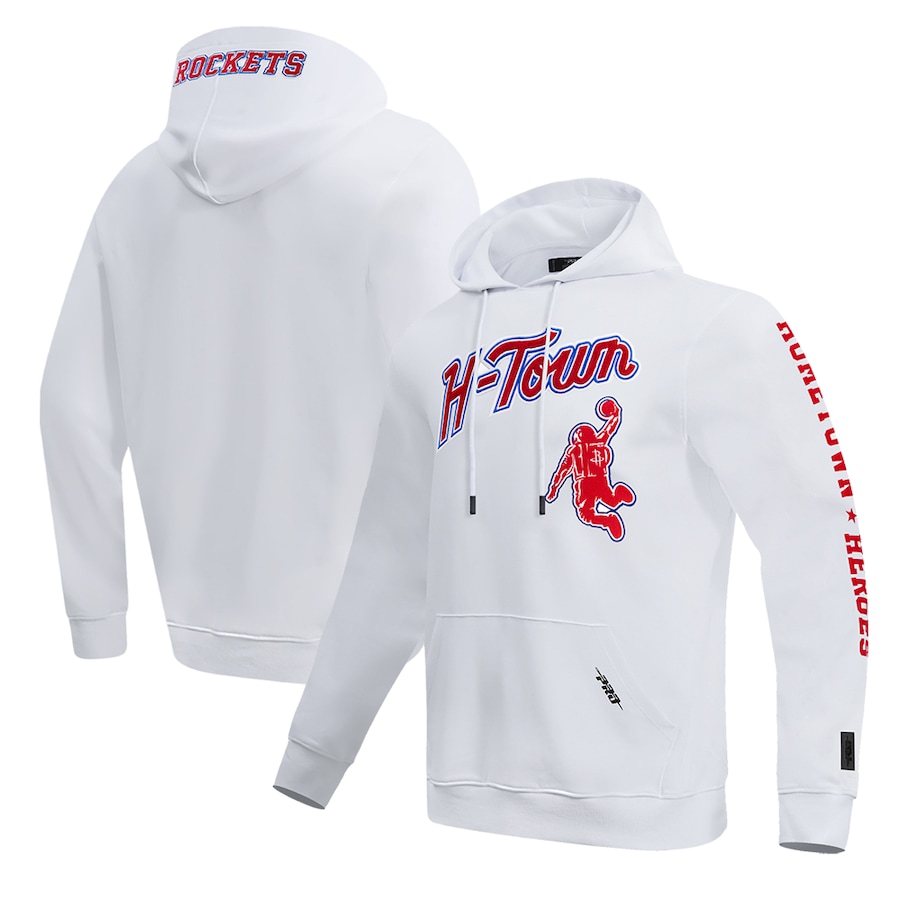 Men's Houston Rockets White 2023/24 City Edition Pro Standard Pullover Hoodie