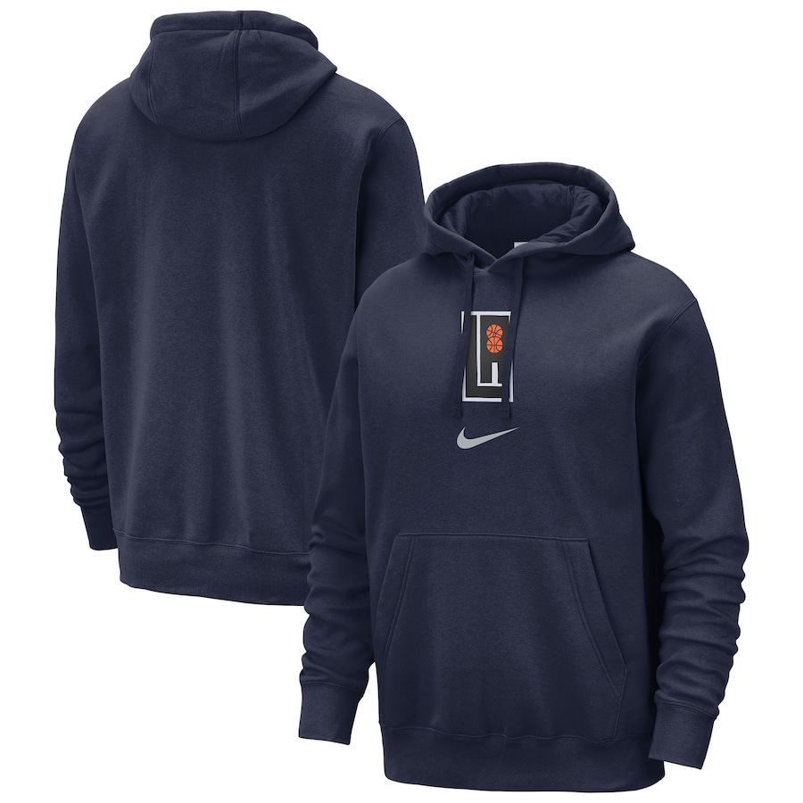 Men's LA Clippers Navy 2023/24 City Edition Essential Club Nike Pullover Hoodie