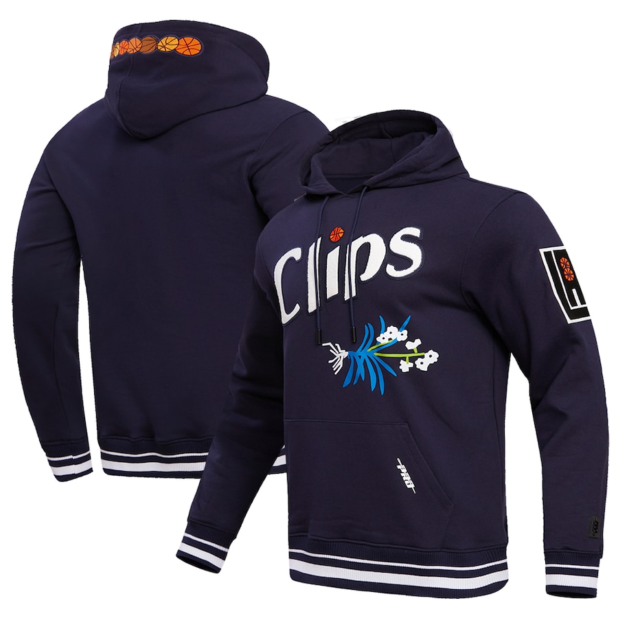 Men's LA Clippers Navy 2023/24 City Edition Pro Standard Pullover Hoodie Men's LA Clippers Navy 2023/24 City Edition Pro Standard Pullover Hoodie