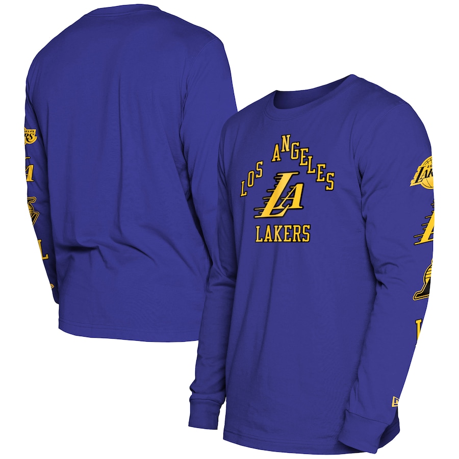 Men's Los Angeles Lakers Purple 2023/24 City Edition New Era Long Sleeve T-Shirt