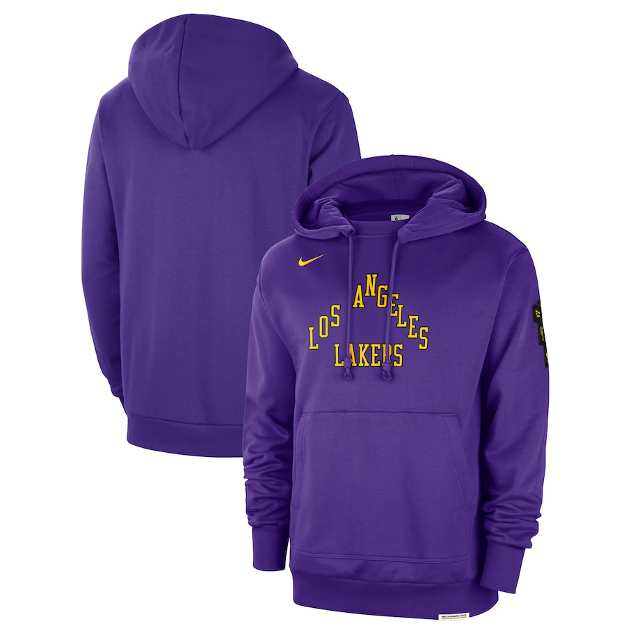 Men's Los Angeles Lakers Purple 2023/24 City Edition Courtside Standard Issue Nike Pullover Hoodie Men's Los Angeles Lakers Purple 2023/24 City Edition Courtside Standard Issue Nike Pullover Hoodie