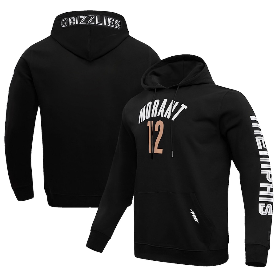 Men's Memphis Grizzlies Ja Morant Black 2023/24 City Edition Pro Standard Pullover Hoodie
