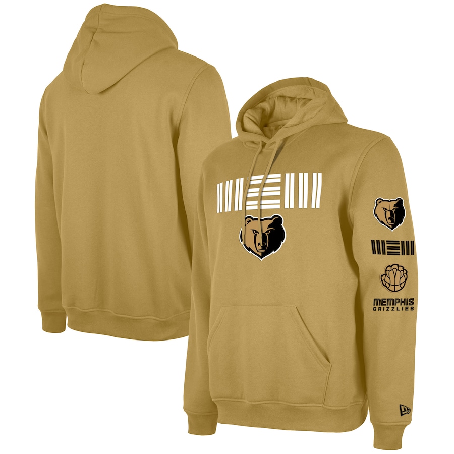 Men's Memphis Grizzlies Tan Big & Tall Size 2023/24 City Edition New Era Pullover Hoodie
