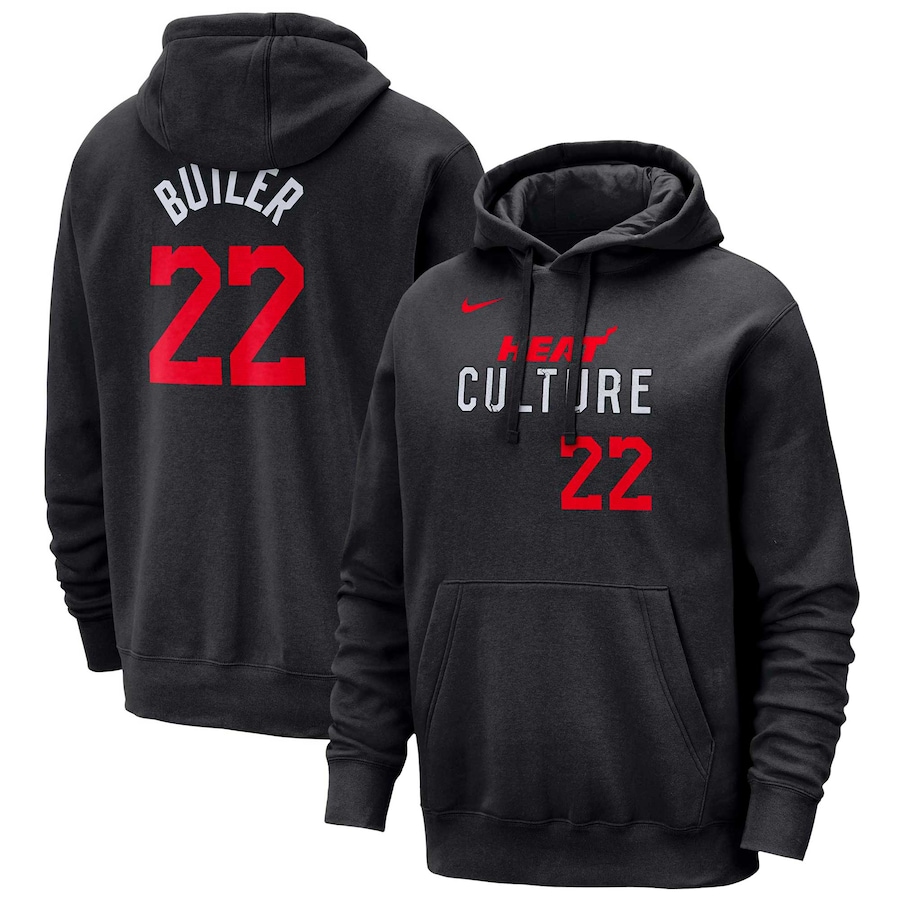 Men's Miami Heat Jimmy Butler Black 2023/24 City Edition Nike Pullover Hoodie