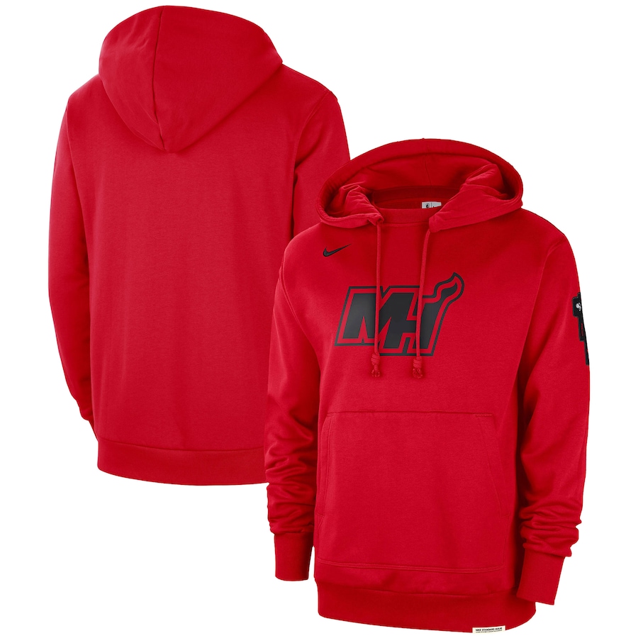 Men's Miami Heat Red 2023/24 City Edition Courtside Standard Issue Nike Pullover Hoodie