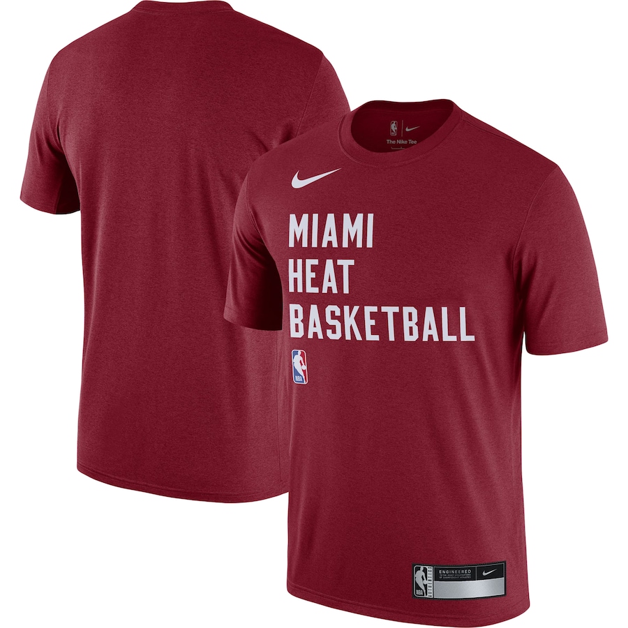Men's Miami Heat Red 2023/24 Sideline Legend Performance Practice Nike T-Shirt