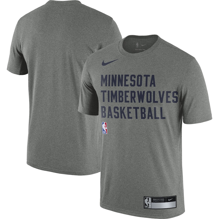 Men's Minnesota Timberwolves Heather Gray 2023/24 Sideline Legend Performance Practice Nike T-Shirt
