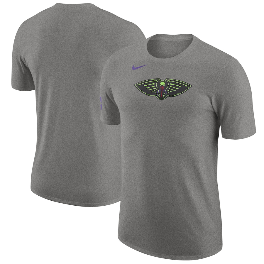 Men's New Orleans Pelicans Charcoal 2023/24 City Edition Essential Warmup Nike T-Shirt Men's New Orleans Pelicans Charcoal 2023/24 City Edition Essential Warmup Nike T-Shirt