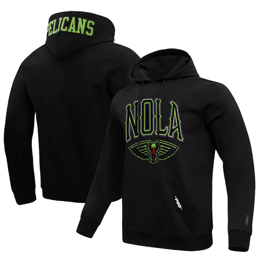 Men's New Orleans Pelicans Black 2023/24 City Edition Pro Standard Pullover Hoodie Men's New Orleans Pelicans Black 2023/24 City Edition Pro Standard Pullover Hoodie
