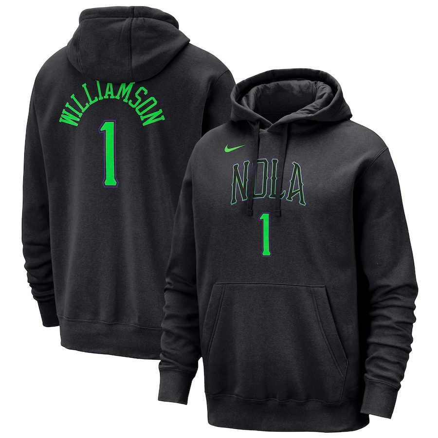 Men's New Orleans Pelicans Zion Williamson Black 2023/24 City Edition Nike Pullover Hoodie Men's New Orleans Pelicans Zion Williamson Black 2023/24 City Edition Nike Pullover Hoodie