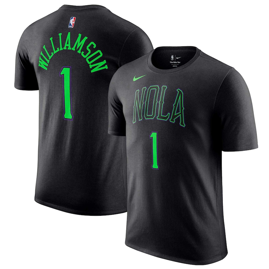 Men's New Orleans Pelicans Zion Williamson Black 2023/24 City Edition Nike T-Shirt
