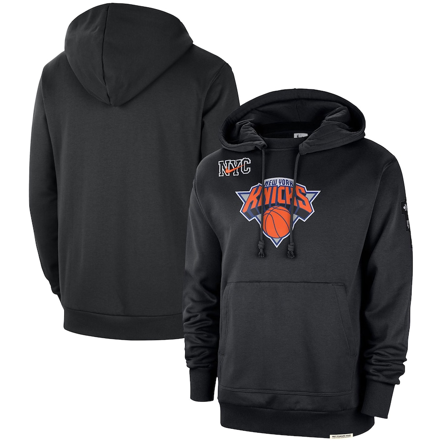 Men's New York Knicks Black 2023/24 City Edition Courtside Standard Issue Nike Pullover Hoodie