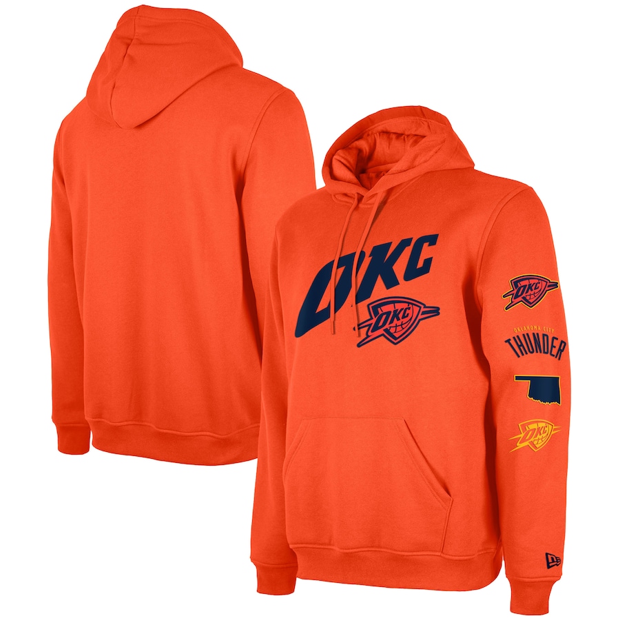 Men's Oklahoma City Thunder Orange Big & Tall Size 2023/24 City Edition New Era Pullover Hoodie Men's Oklahoma City Thunder Orange Big & Tall Size 2023/24 City Edition New Era Pullover Hoodie