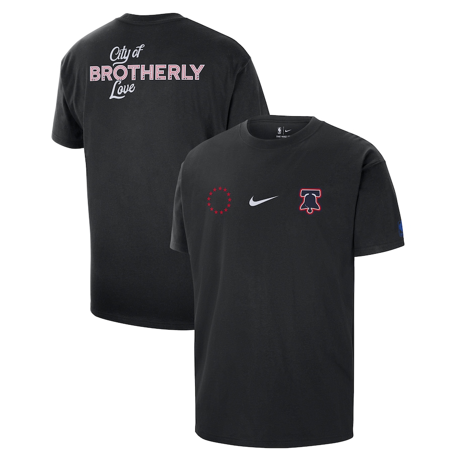 Men's Philadelphia 76ers Black 2023/24 City Edition Courtside Max90 Nike T-Shirt