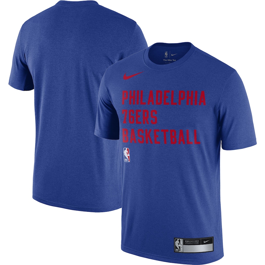 Men's Philadelphia 76ers Royal 2023/24 Sideline Legend Performance Practice Nike T-Shirt