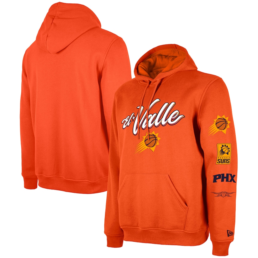 Men's Phoenix Suns Orange Big & Tall Size 2023/24 City Edition New Era Pullover Hoodie
