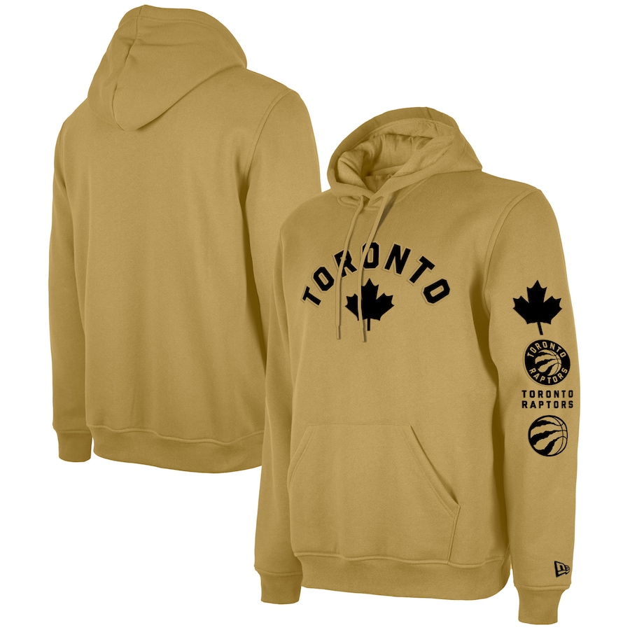 Men's Toronto Raptors Tan 2023/24 City Edition New Era Pullover Hoodie