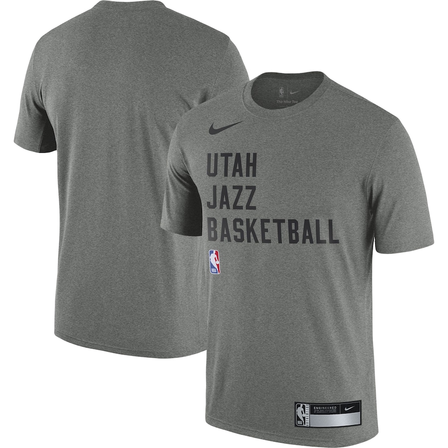 Men's Utah Jazz Heather Gray 2023/24 Sideline Legend Performance Practice Nike T-Shirt Men's Utah Jazz Heather Gray 2023/24 Sideline Legend Performance Practice Nike T-Shirt