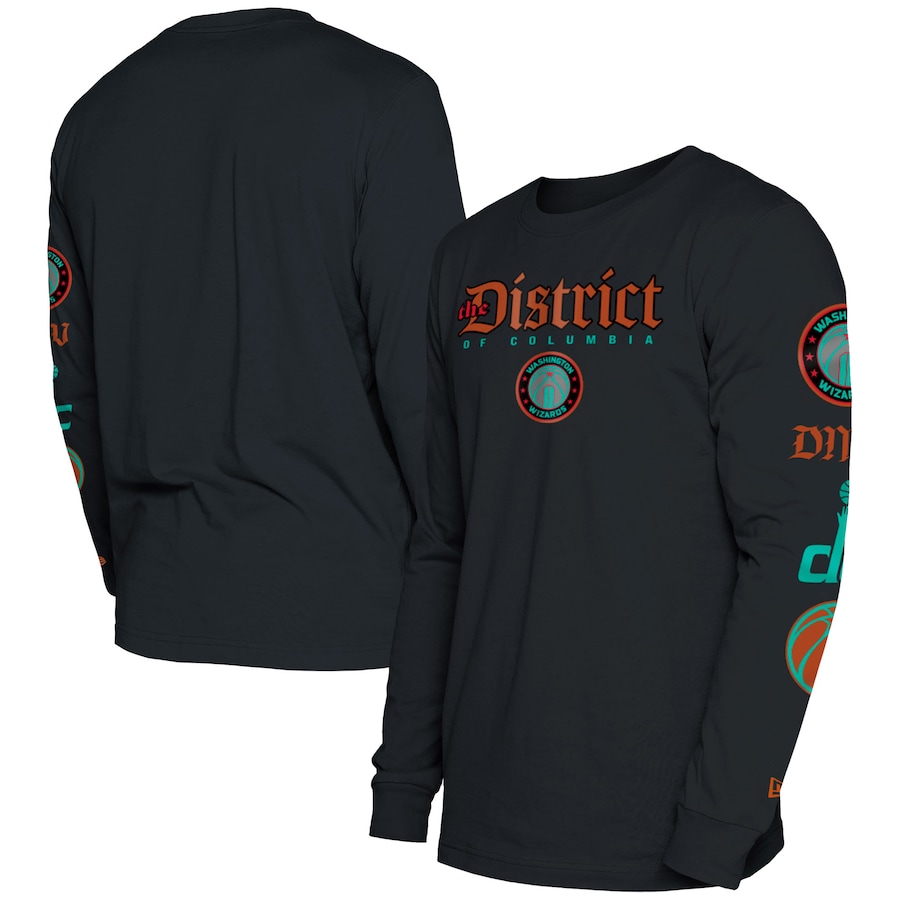 Men's Washington Wizards Gray 2023/24 City Edition New Era Long Sleeve T-Shirt Men's Washington Wizards Gray 2023/24 City Edition New Era Long Sleeve T-Shirt
