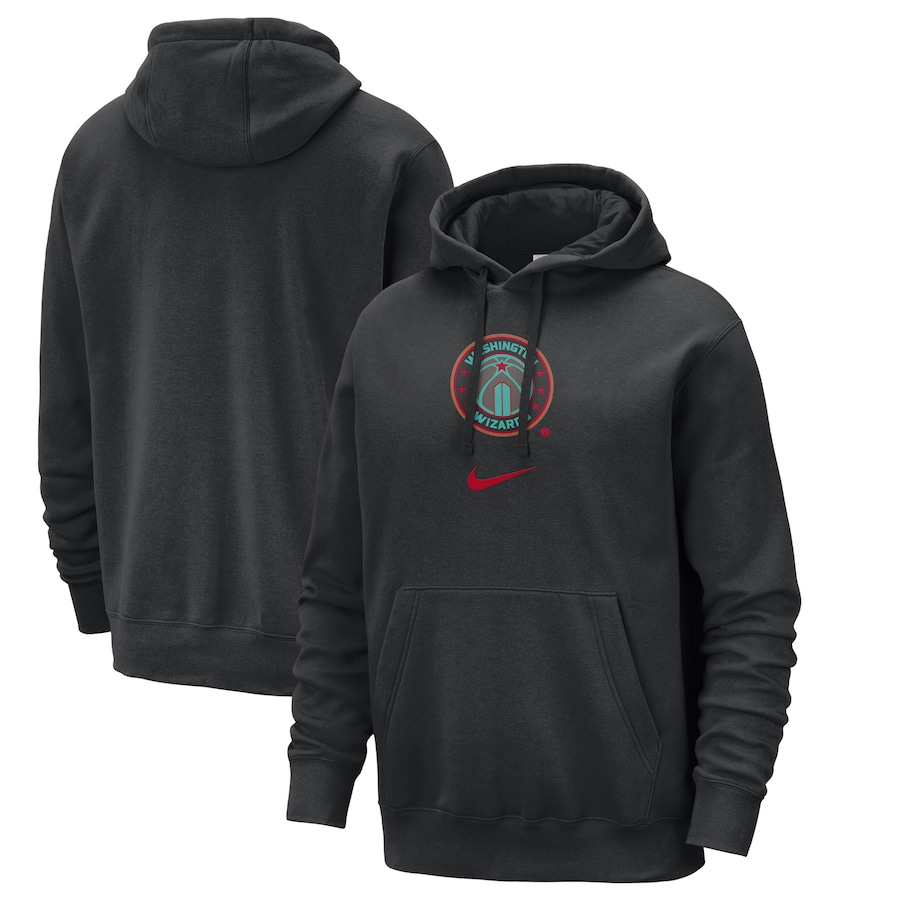 Men's Washington Wizards Black 2023/24 City Edition Essential Club Nike Pullover Hoodie