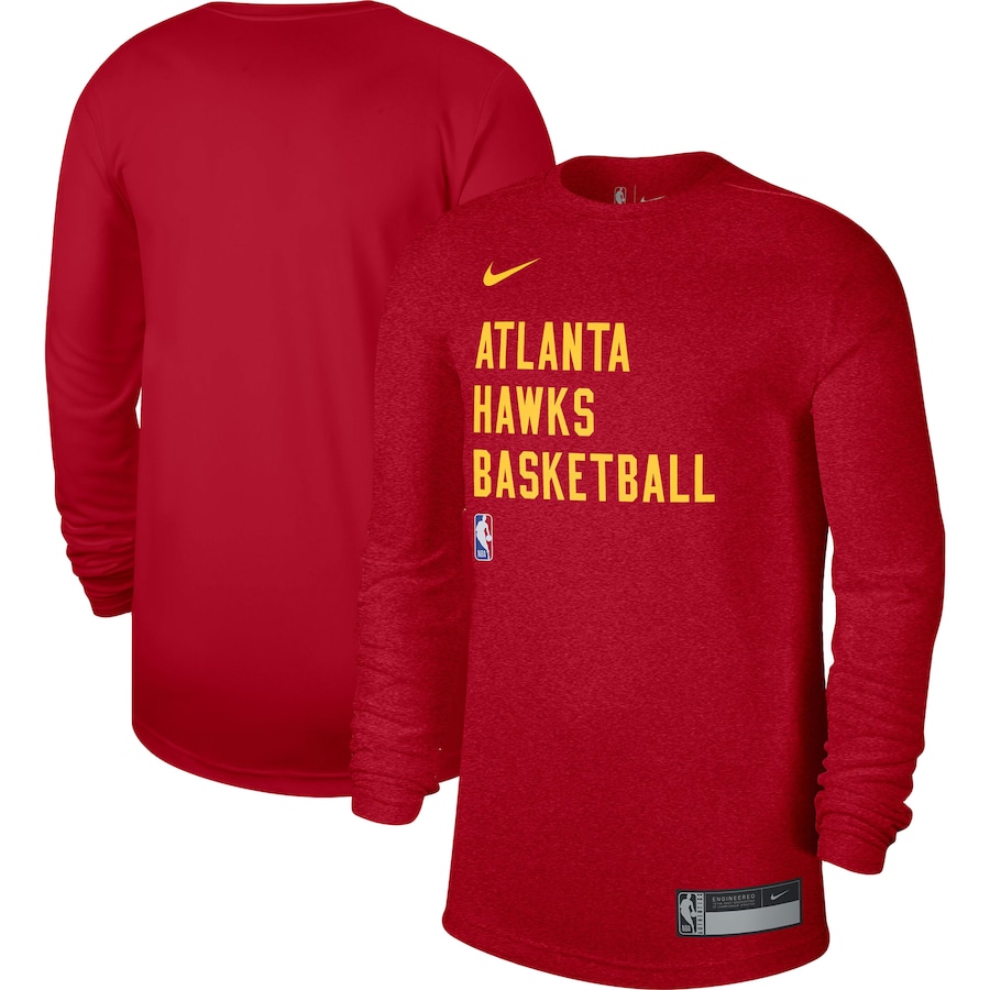 Men's Atlanta Hawks Red 2023/24 Legend On-Court Practice Long Sleeve Nike T-Shirt