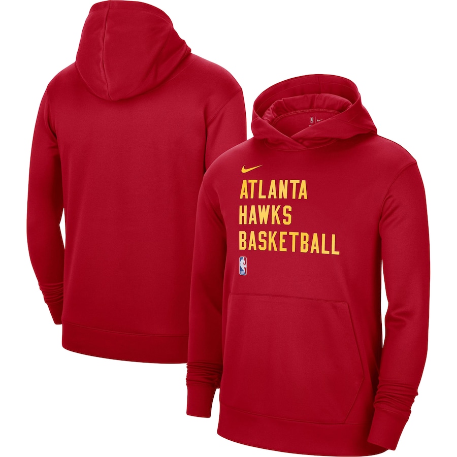 Men's Atlanta Hawks Red 2023/24 Performance Spotlight On-Court Practice Nike Pullover Hoodie