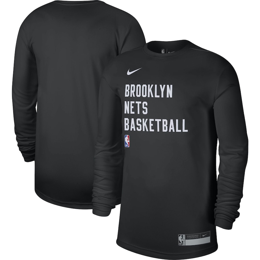 Men's Brooklyn Nets Black 2023/24 Legend On-Court Practice Long Sleeve Nike T-Shirt