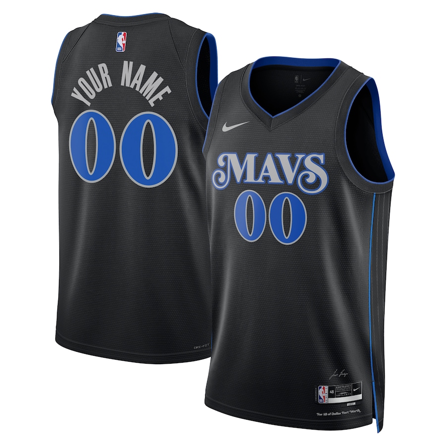 Men's Dallas Mavericks Black Custom Swingman 2023/24 City Edition Nike Jersey