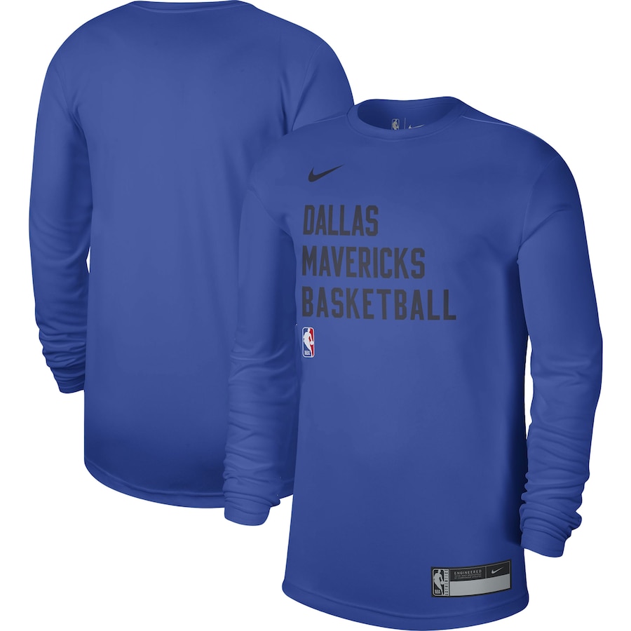 Men's Dallas Mavericks Blue 2023/24 Legend On-Court Practice Long Sleeve Nike T-Shirt