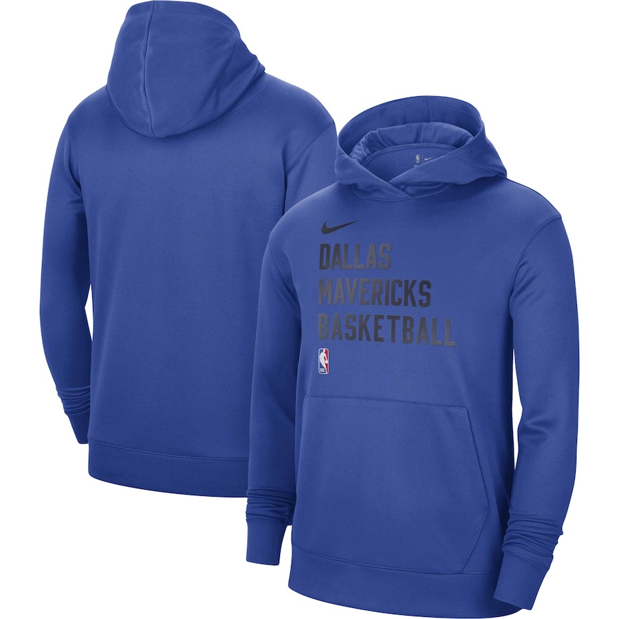 Men's Dallas Mavericks Royal 2023/24 Performance Spotlight On-Court Practice Nike Pullover Hoodie