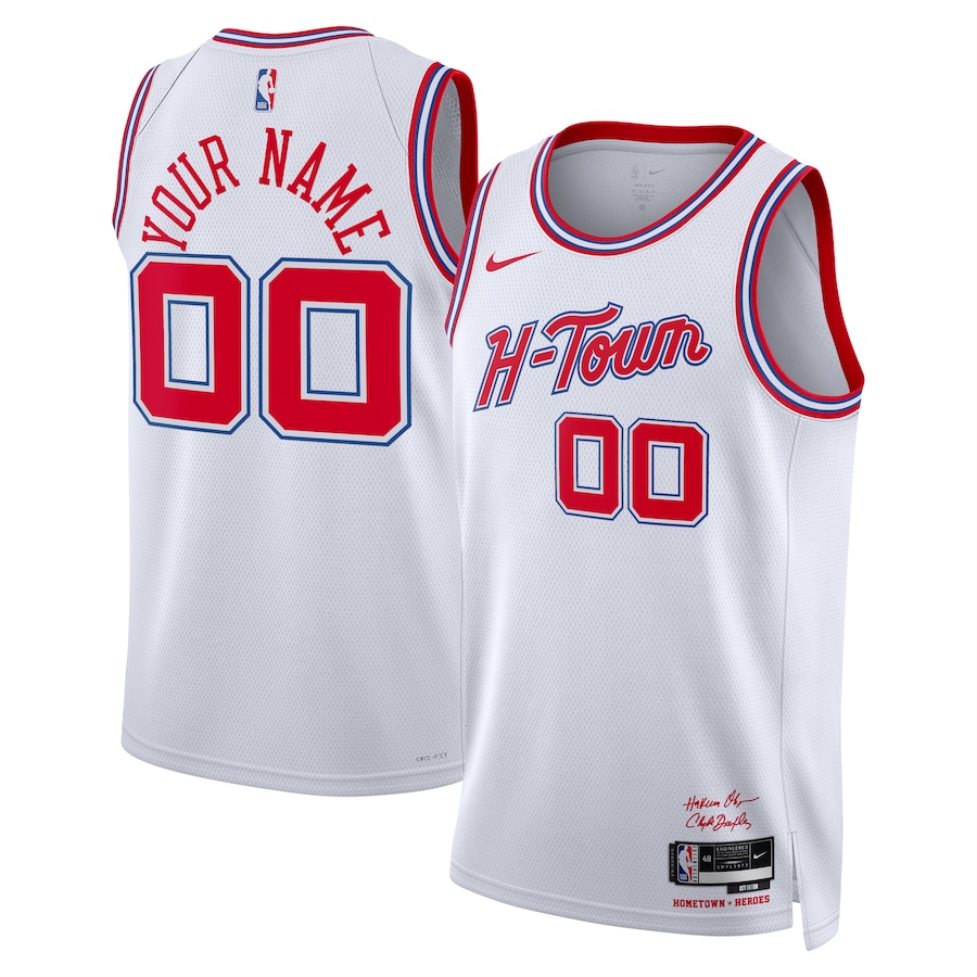 Men's Houston Rockets White Custom Swingman 2023/24 City Edition Nike Jersey
