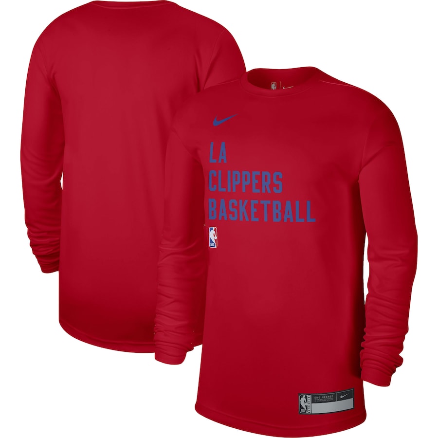 Men's LA Clippers Red 2023/24 Legend On-Court Practice Long Sleeve Nike T-Shirt