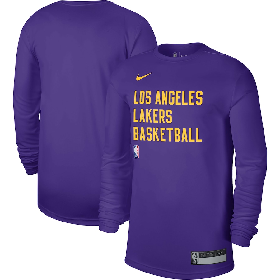 Women's Los Angeles Lakers Purple 2023/24 Legend On-Court Practice Long Sleeve Nike T-Shirt Women's Los Angeles Lakers Purple 2023/24 Legend On-Court Practice Long Sleeve Nike T-Shirt