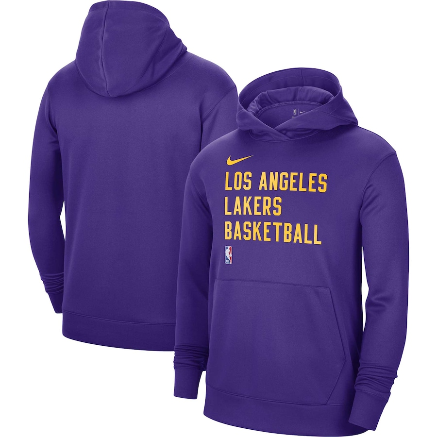 Men's Los Angeles Lakers Purple 2023/24 Performance Spotlight On-Court Practice Nike Pullover Hoodie