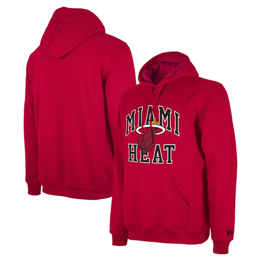 Men's Miami Heat Red 2023/24 Season Tip-Off Edition New Era Pullover Hoodie