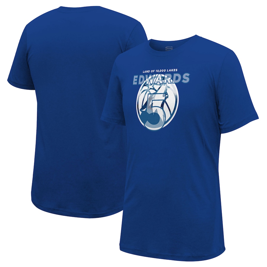 Men's Minnesota Timberwolves Anthony Edwards Stadium Essentials Royal 2023/24 City Edition Player Graphic T-Shirt Men's Minnesota Timberwolves Anthony Edwards Stadium Essentials Royal 2023/24 City Edition Player Graphic T-Shirt
