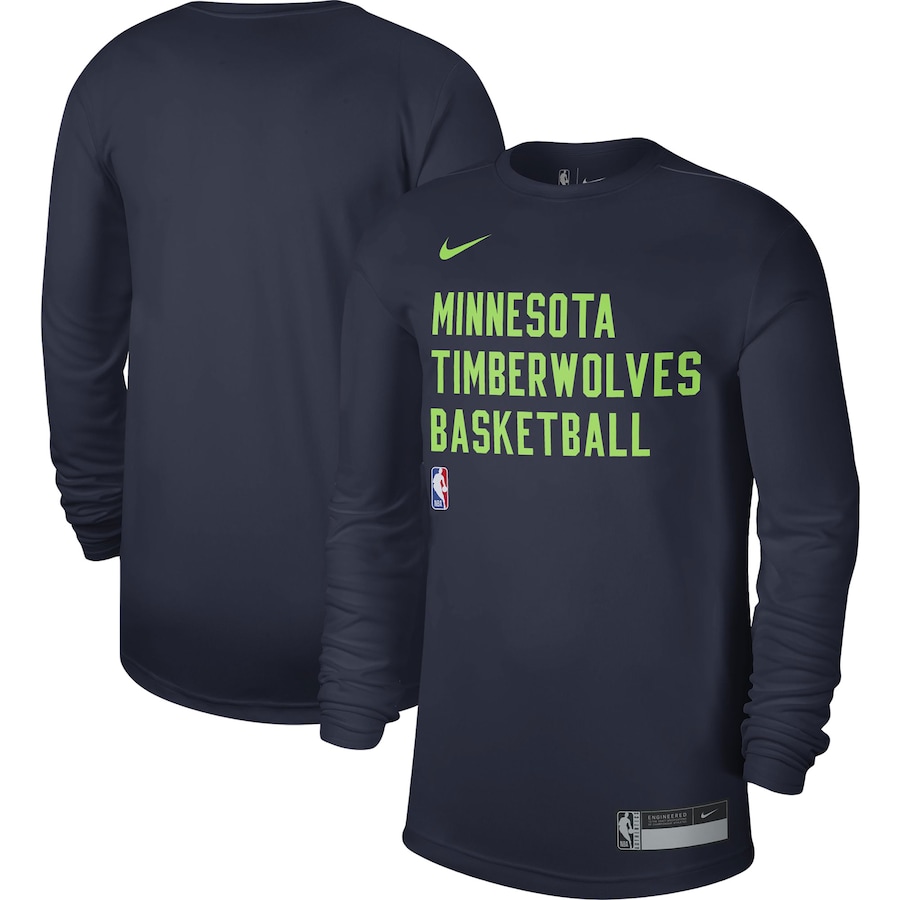 Men's Minnesota Timberwolves Navy 2023/24 Legend On-Court Practice Long Sleeve Nike T-Shirt