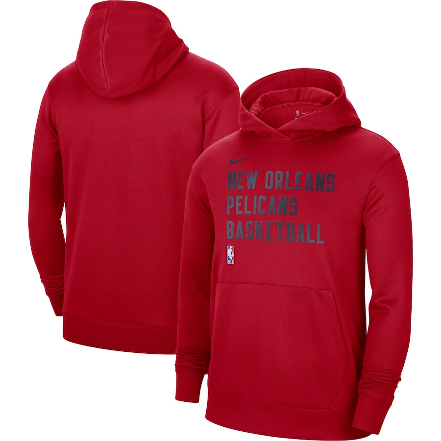 Men's New Orleans Pelicans Red 2023/24 Performance Spotlight On-Court Practice Nike Pullover Hoodie