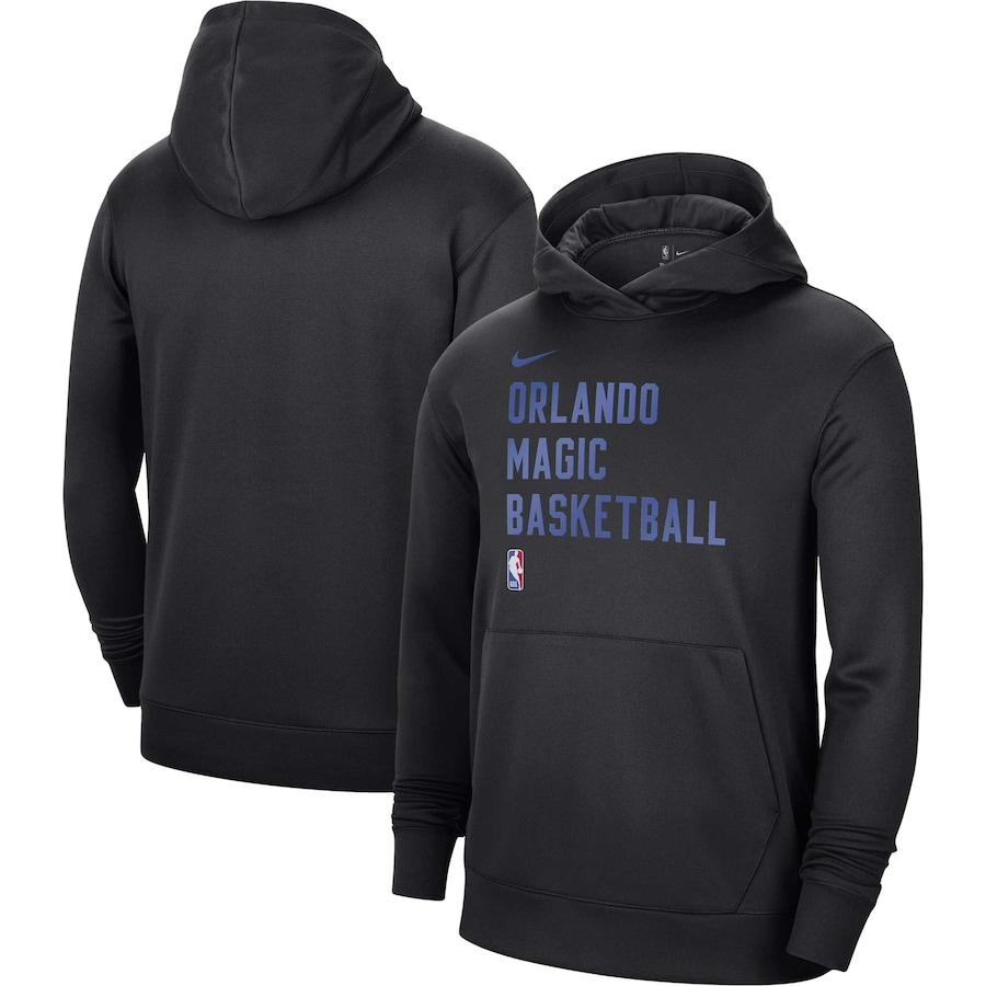 Men's Orlando Magic Black 2023/24 Performance Spotlight On-Court Practice Nike Pullover Hoodie