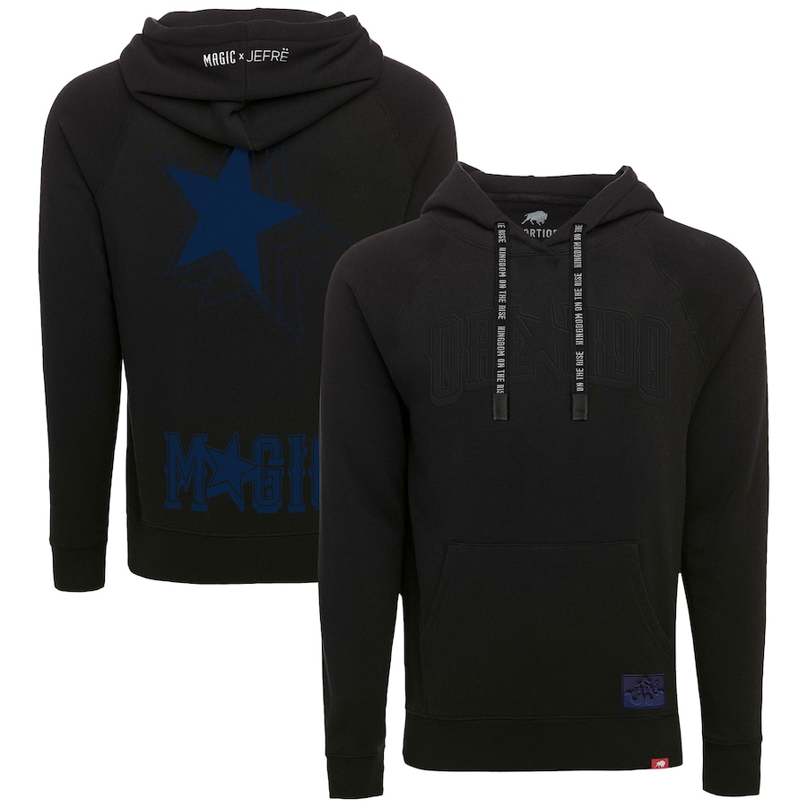 Men's Orlando Magic x JEFRE Sportiqe Black 2023/24 City Edition Olsen Tri-Blend Pullover Hoodie