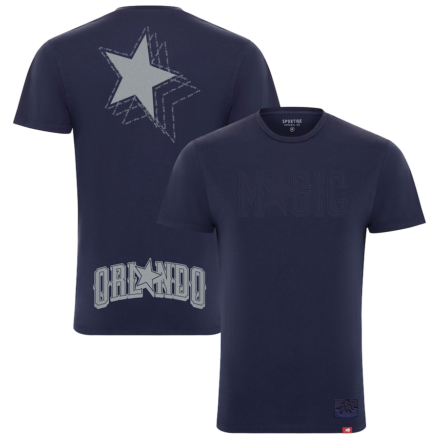 Men's Orlando Magic x JEFRE Sportiqe Heather Navy 2023/24 City Edition Bingham T-shirt
