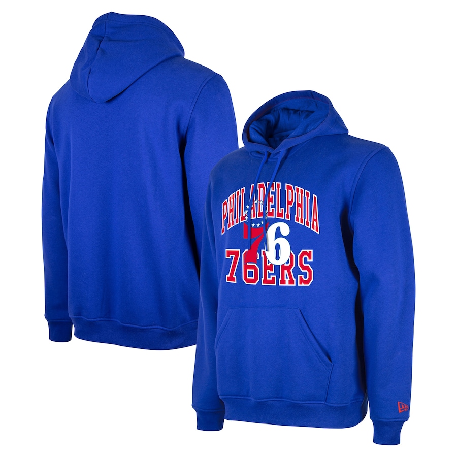 Men's Philadelphia 76ers Royal 2023/24 Season Tip-Off Edition New Era Pullover Hoodie